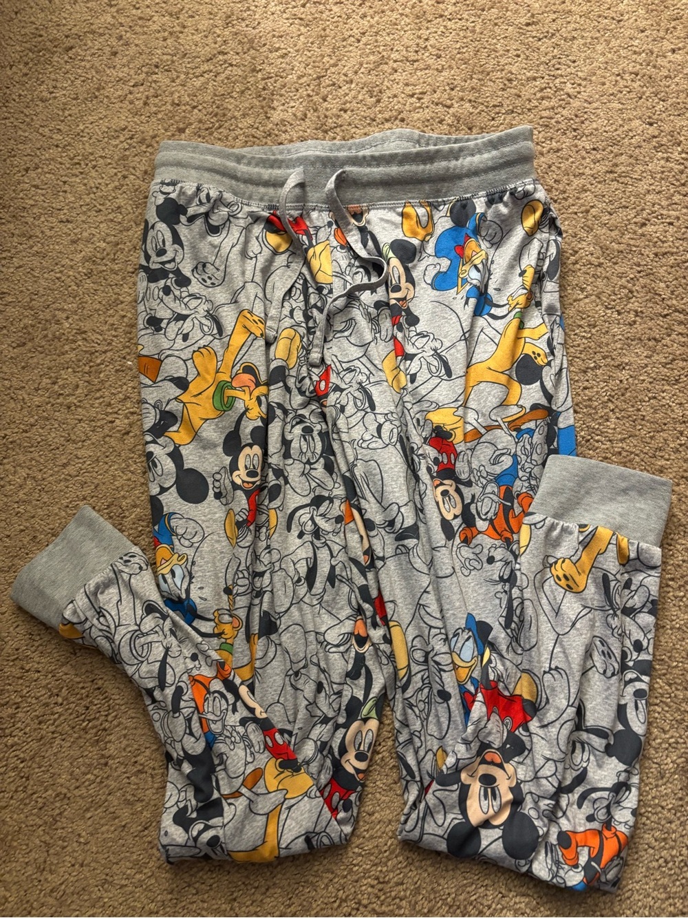 Disney Mickey & Friends Gray Graphic Jogger Pants
